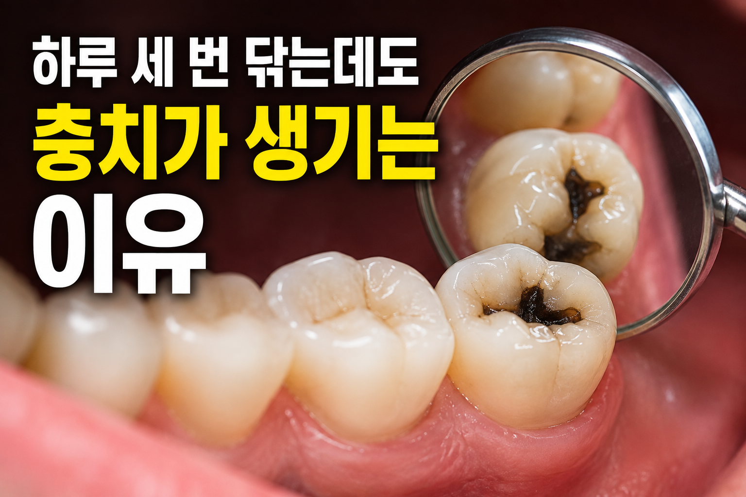 하루 세 번 닦는데도 충치가 생기는 이유