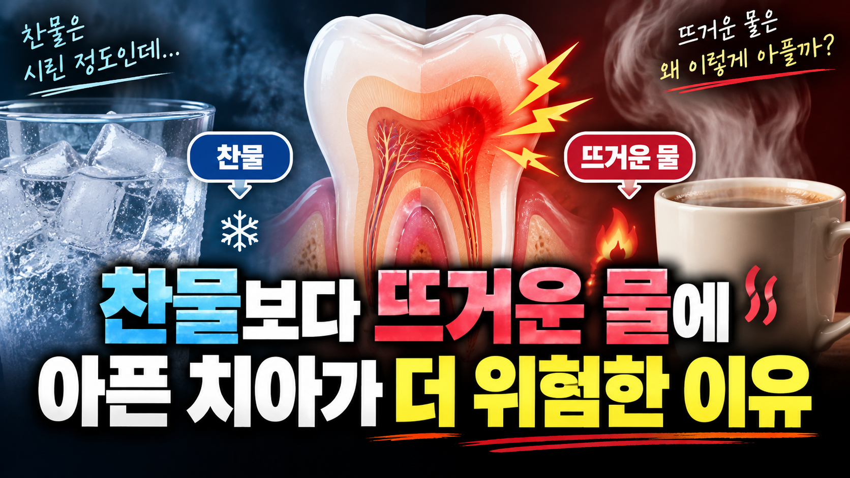 찬물보다 뜨거운 물에 아픈 치아가 더 위험한 이유